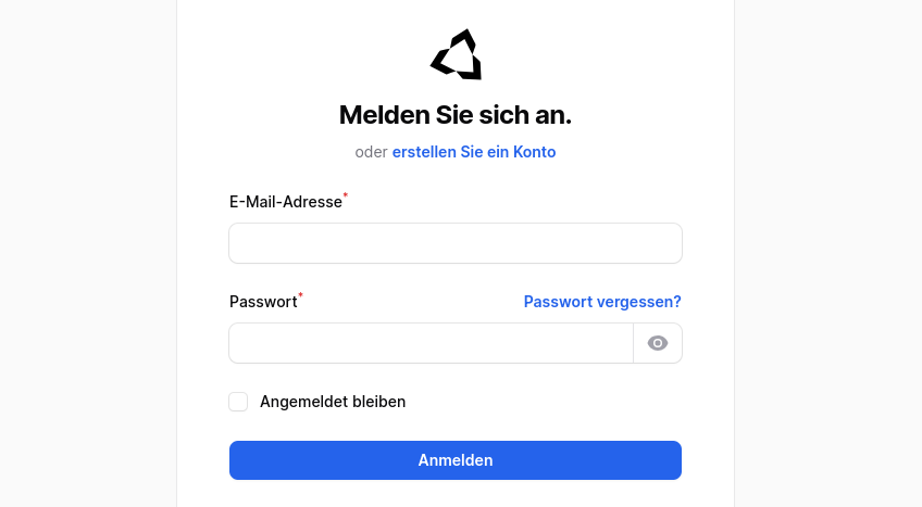 neues Anmeldesystem
